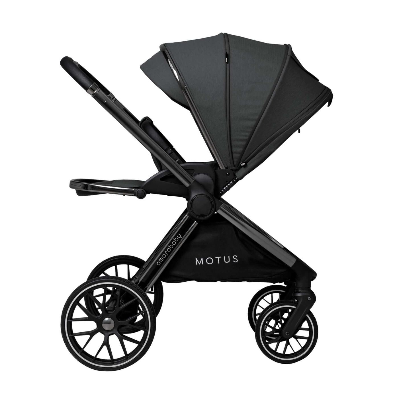 Коляска детская 2 в 1 Amarobaby Motus, черный