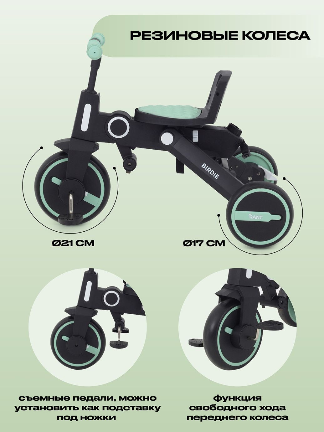 Велосипед трехколесный Rant Birdie MINT