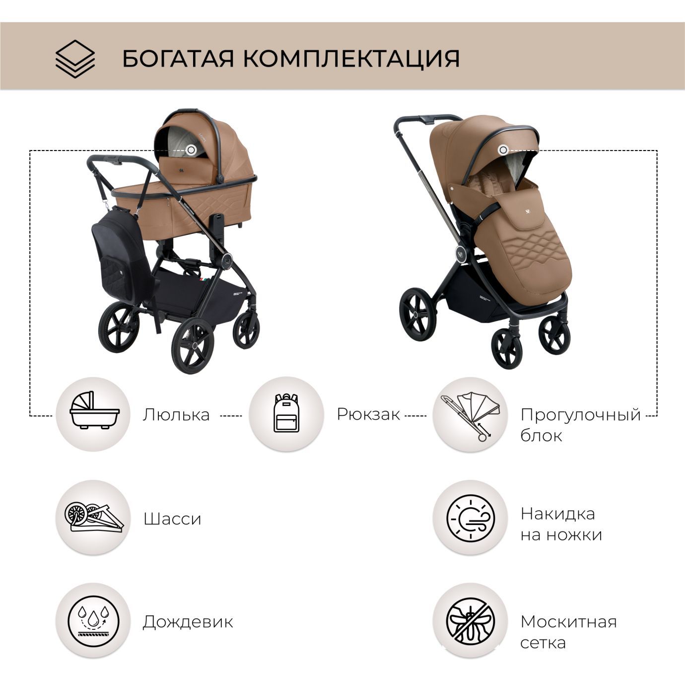 Коляска Elegante Chrome