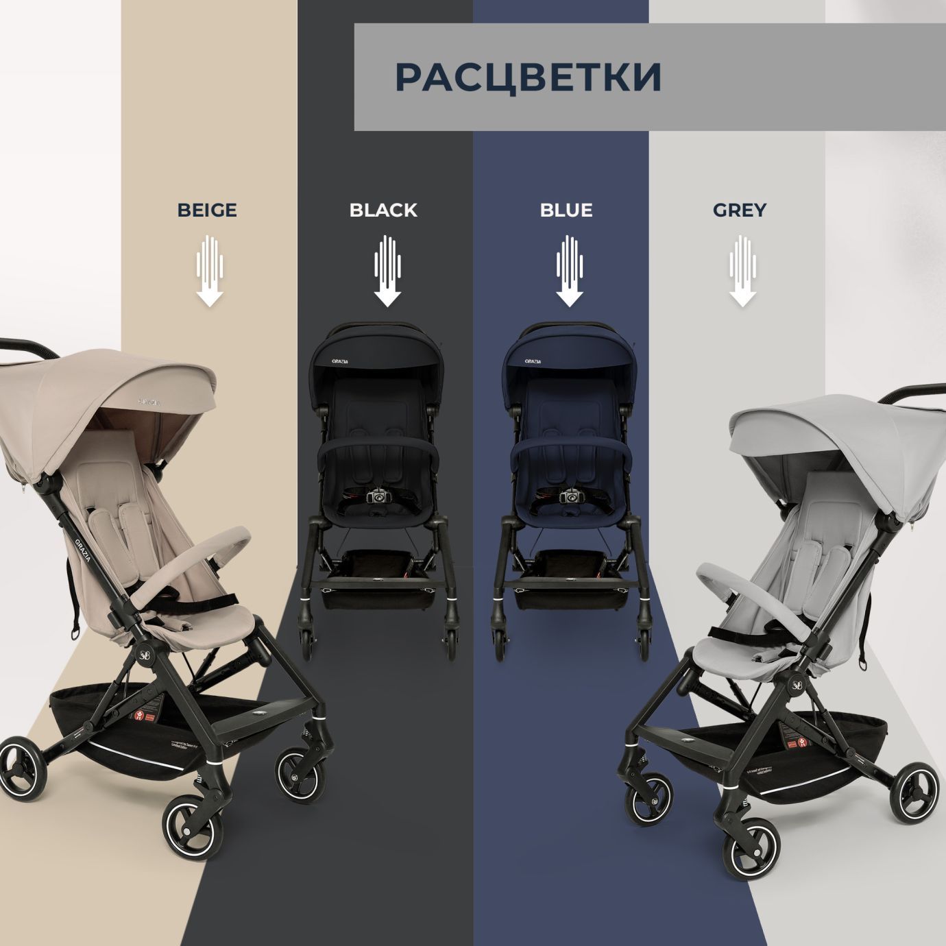 Прогулочная коляска Sweet Baby Grazia Black