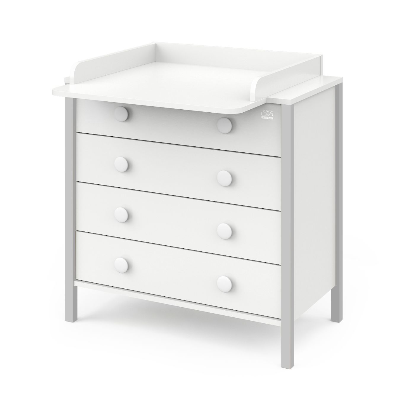 Пеленальный комод Giovanni Белый/Серый камень