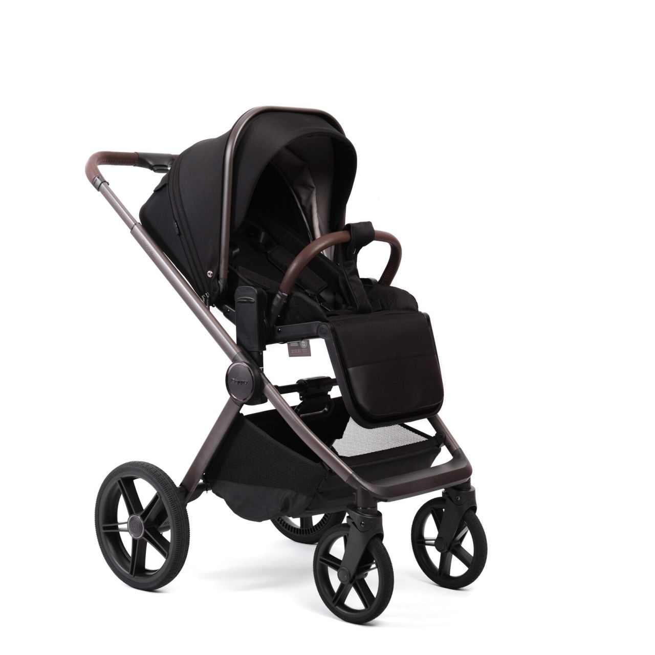 Коляска 2в1 Peppy Monaco Thermo Black (рама серо-коричневая)
