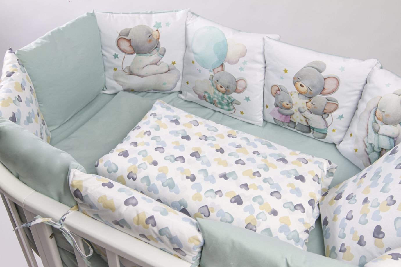 Комплект 17 предметов "малыш-мышонок мятный"