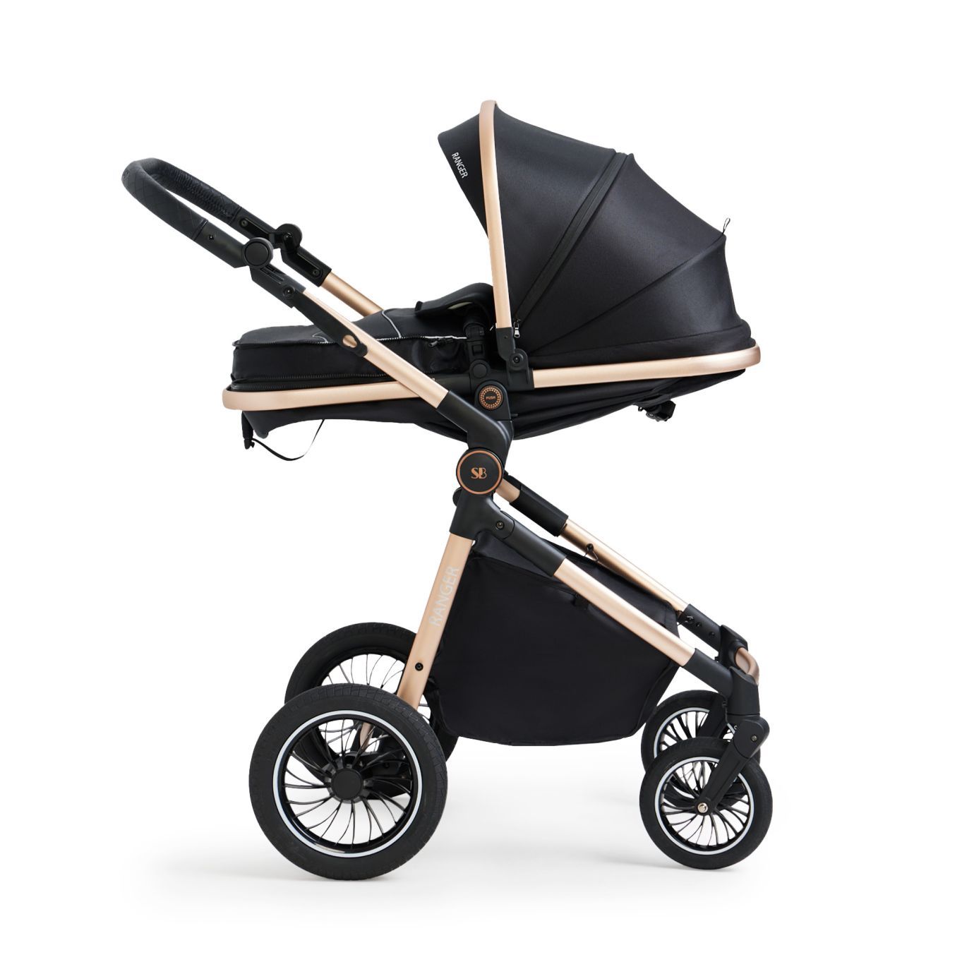 Коляска-трансформер 2в1 Ranger Black Gold