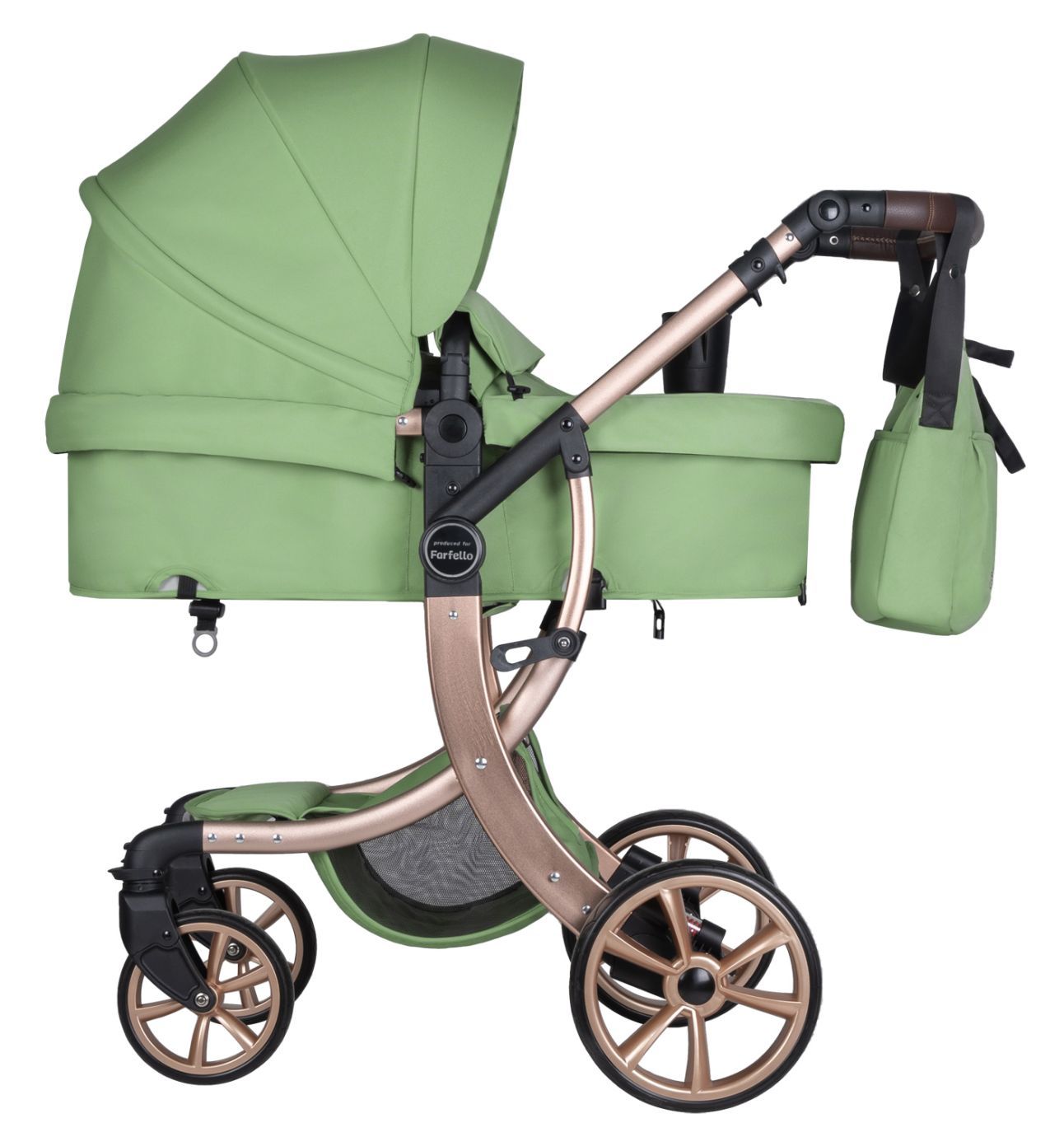 Коляска трансформер Aimile Original New Gold Базилик