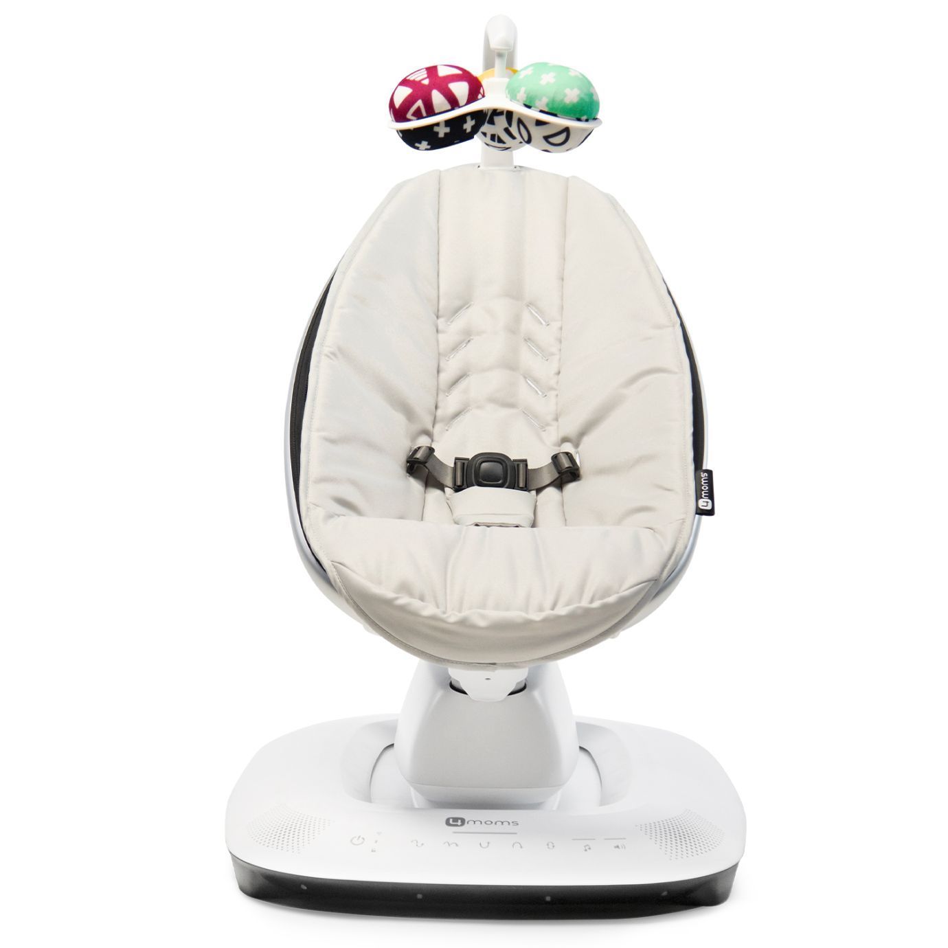 4moms mamaRoo New серебро + Вкладыш Yellow/Cool Mesh