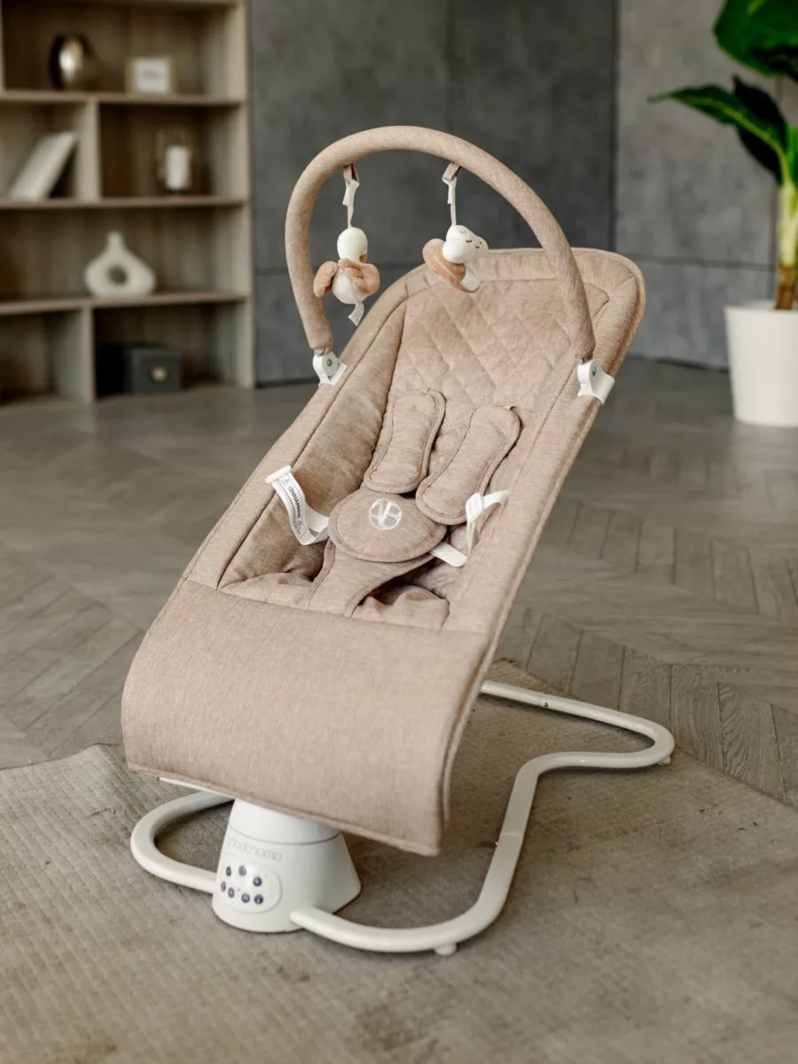 Электронные качели детские AMAROBABY ERGO SWING, серый. Официальный сайт AmaroBaby