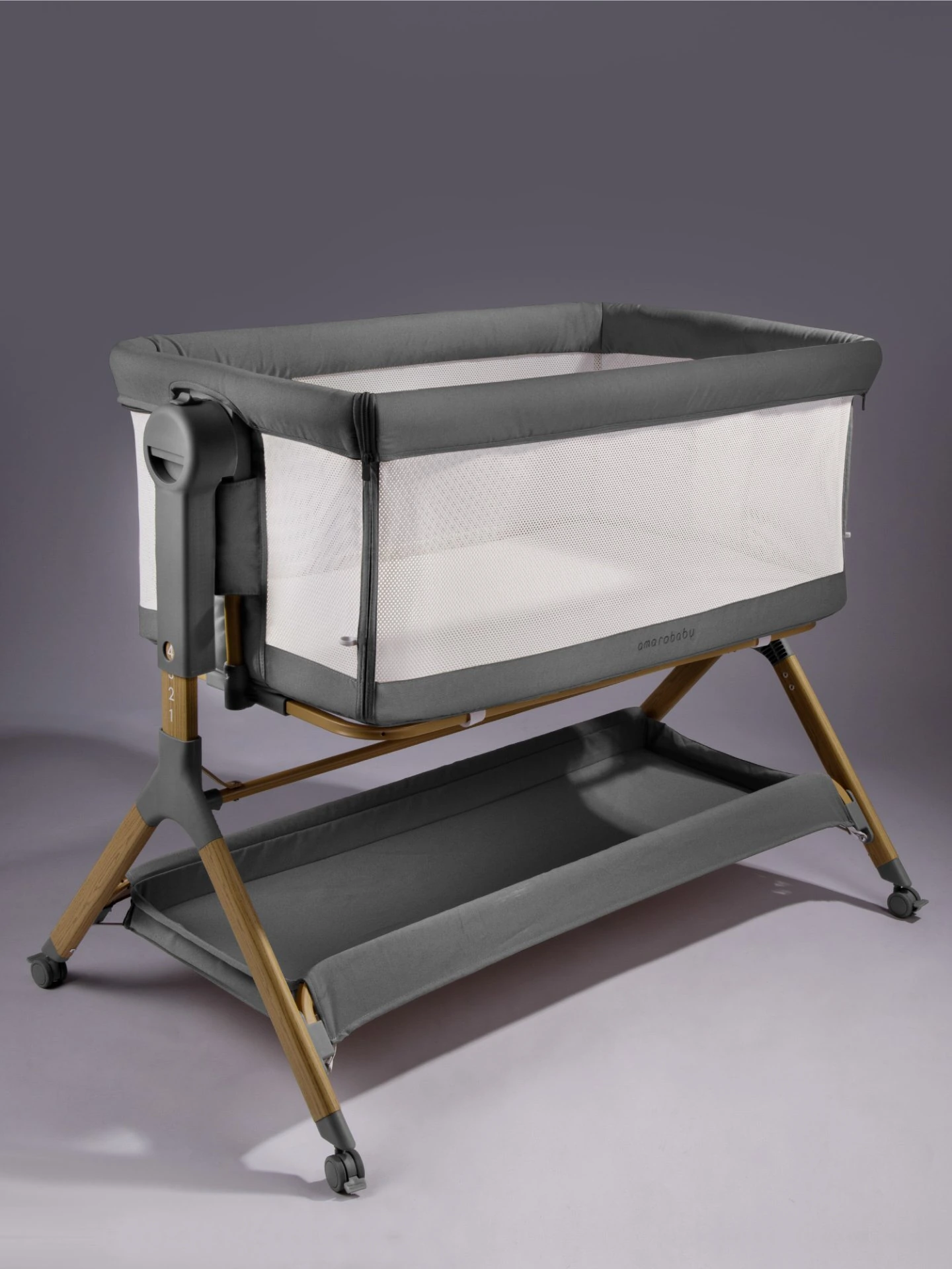 Приставная люлька механическая Care, темно-серый