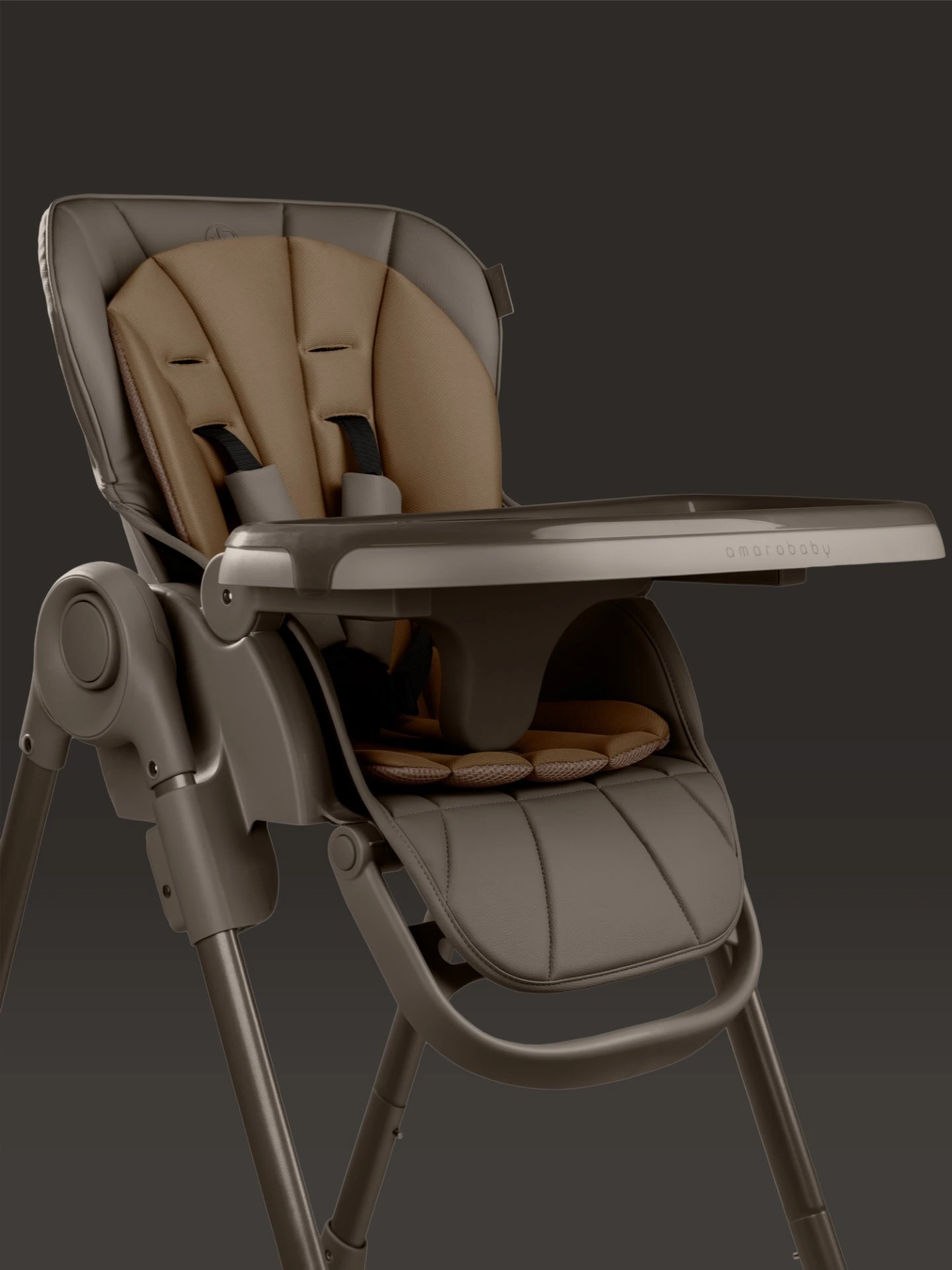 Стульчик детский для кормления, Gourmet, коричневый