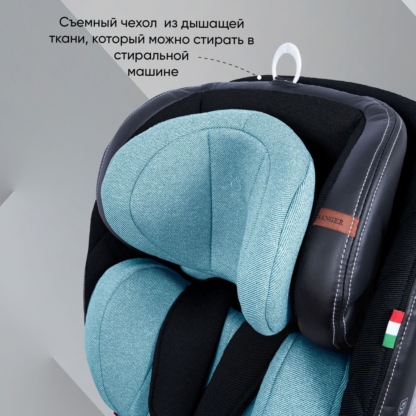 Автокресло поворотное группа 0123 (0-36) Ranger 360 Isofix Black/Blue