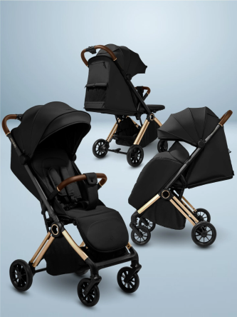 Прогулочная коляска Handy, черный/золотой