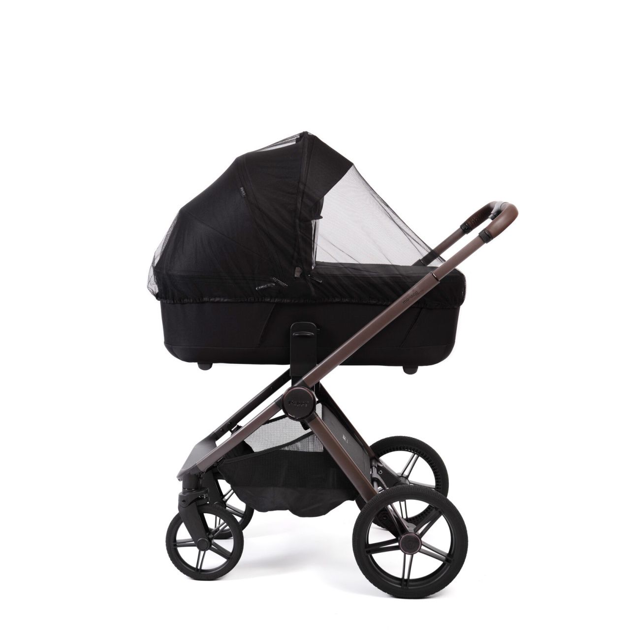 Коляска 2в1 Peppy Monaco Thermo Black (рама серо-коричневая)
