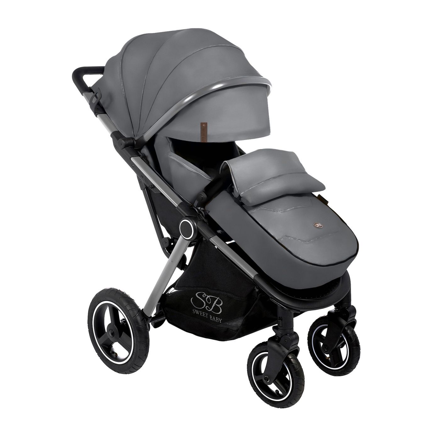 Прогулочная коляска Suburban Compatto Silver Gray (Air)