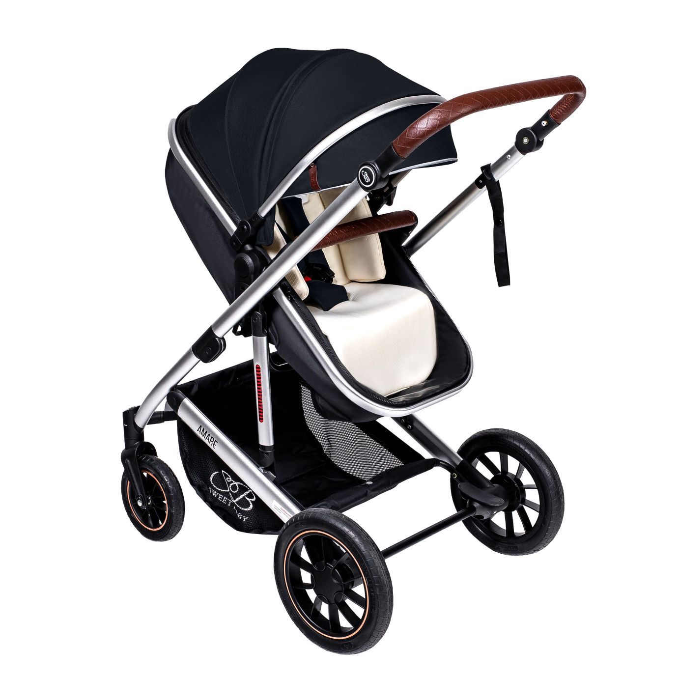 Коляска-трансформер Amare Black