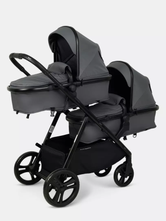 Коляска-трансформер для двойни и погодок Rant Dualo GRAPHITE