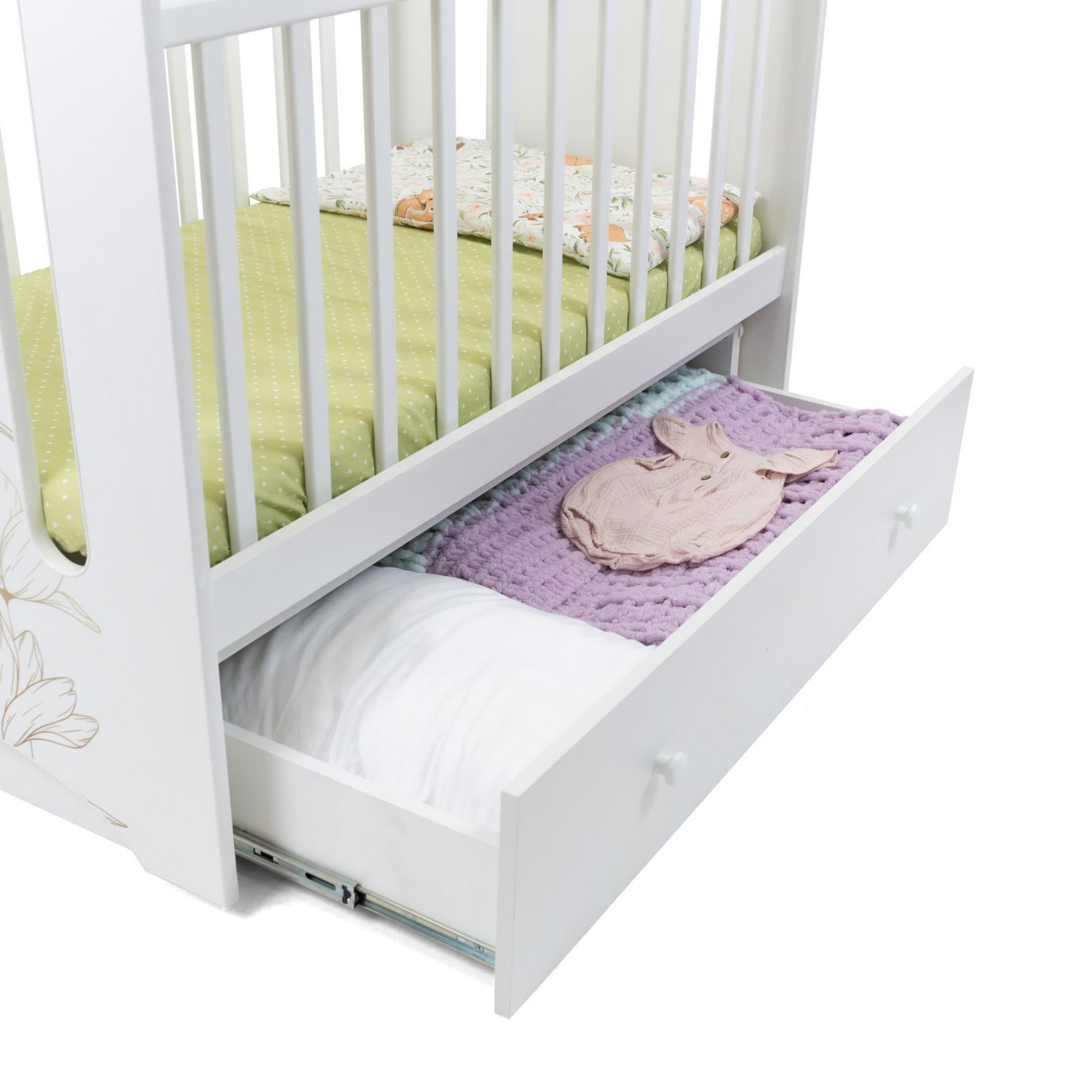 Кровать детская Sofia маятник с ящиком Белый