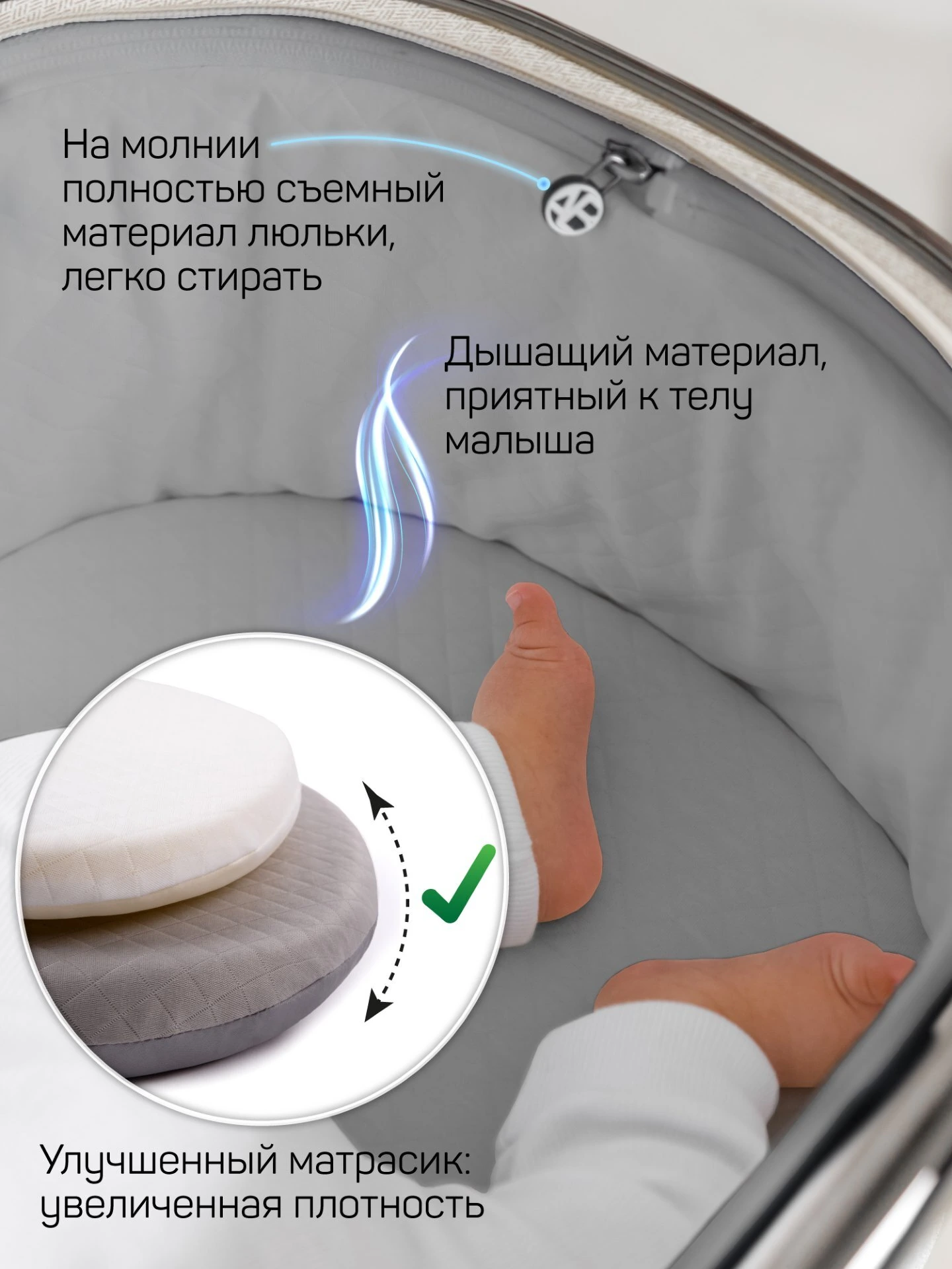 Коляска детская из экокожи 2в1 Motus Premium Ecco, серый