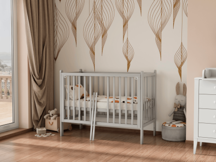 Кроватка Lunna Lika серый