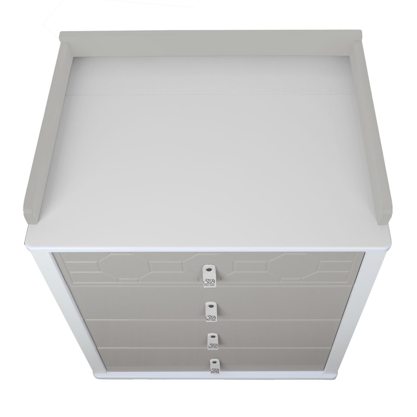 Пеленальный комод Nuovo Серый/белый