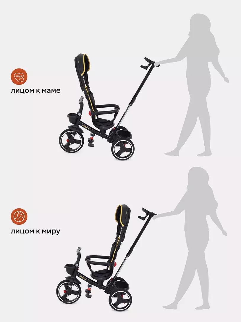 Детский трехколесный велосипед Rant Gravity graphite