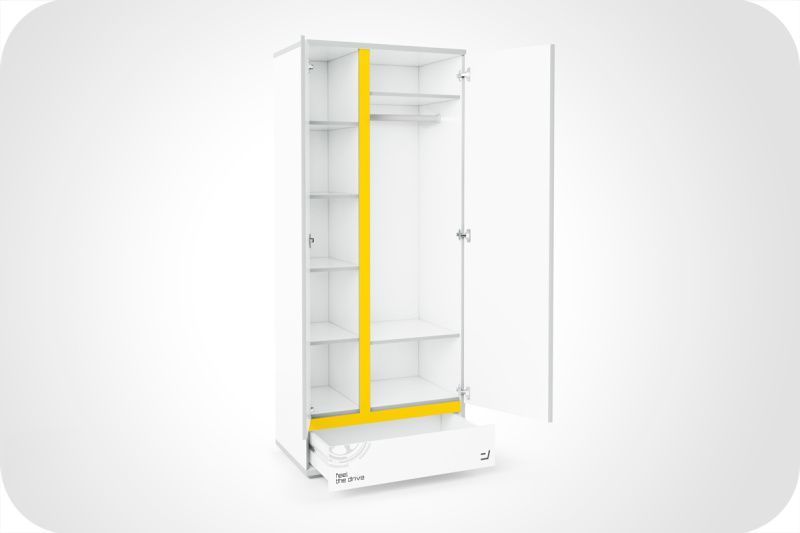 Шкаф Q-bix 31 КАМАРО белый