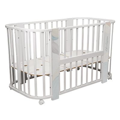 Кровать детская "Indigo "Green Line" 5 в 1 с поперечным маятником волна