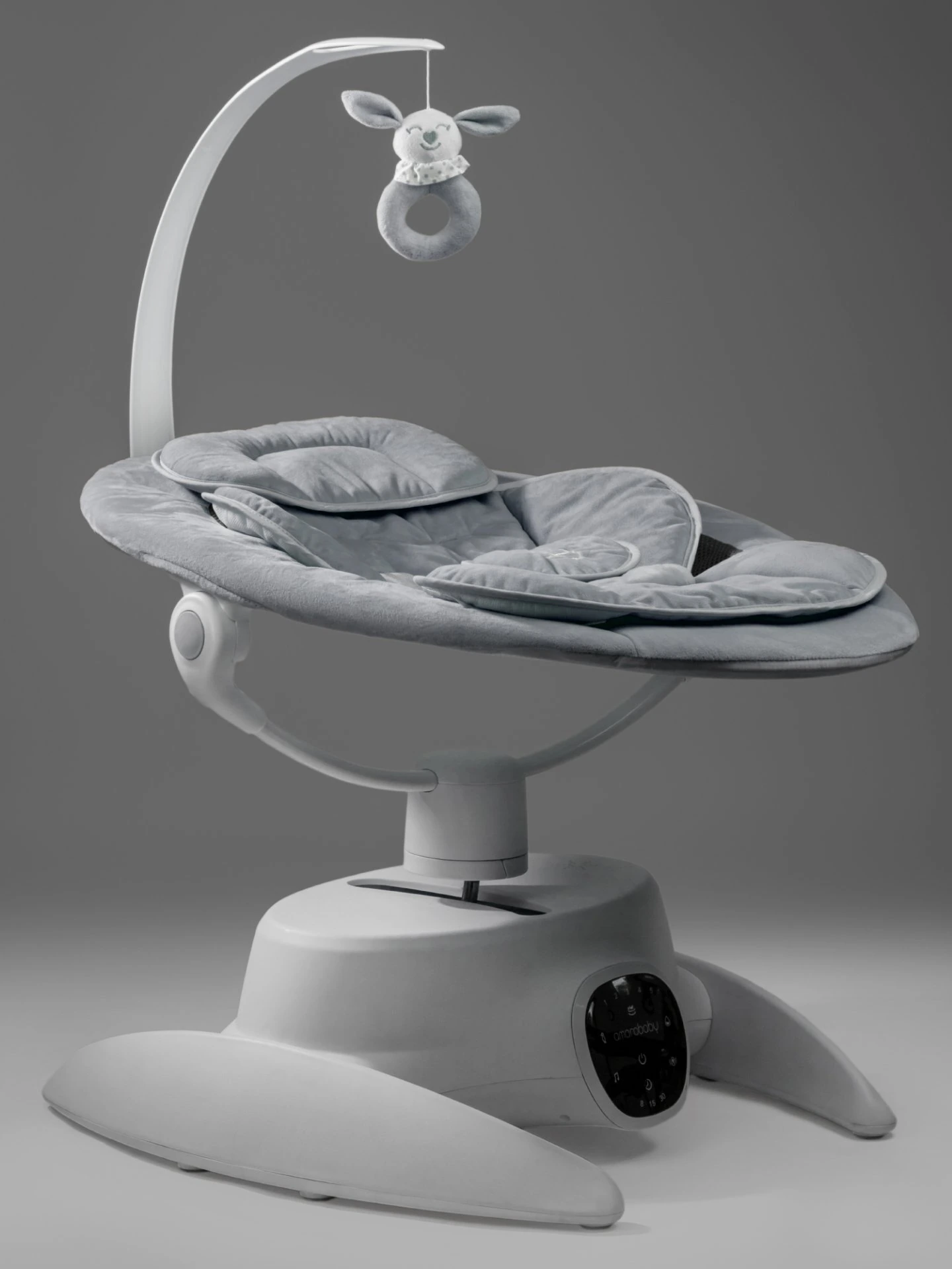 Качели электронные детские Smart swing, серый