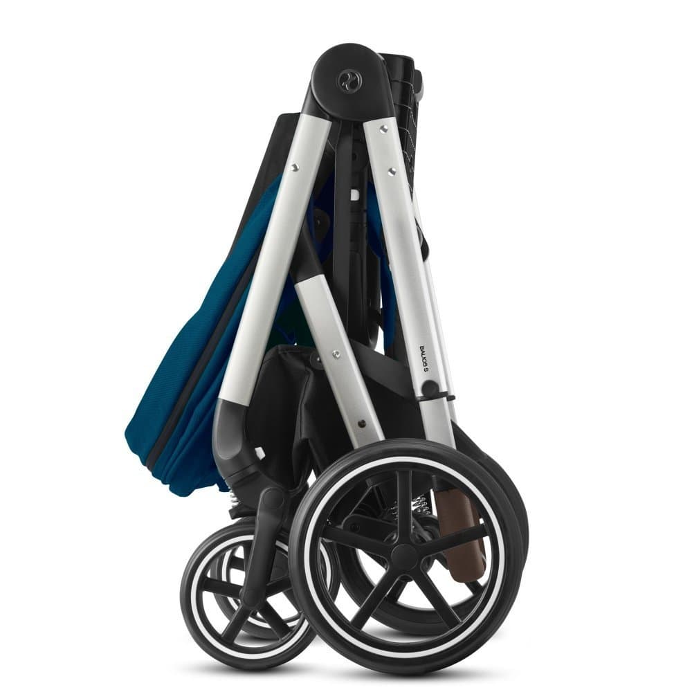 Cybex Balios S Lux SLV Коляска прогулочная Deep Black с дождевиком