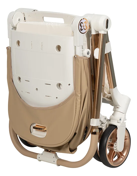 Коляска прогулочная детская Olivia, с перекидной ручкой бежевый