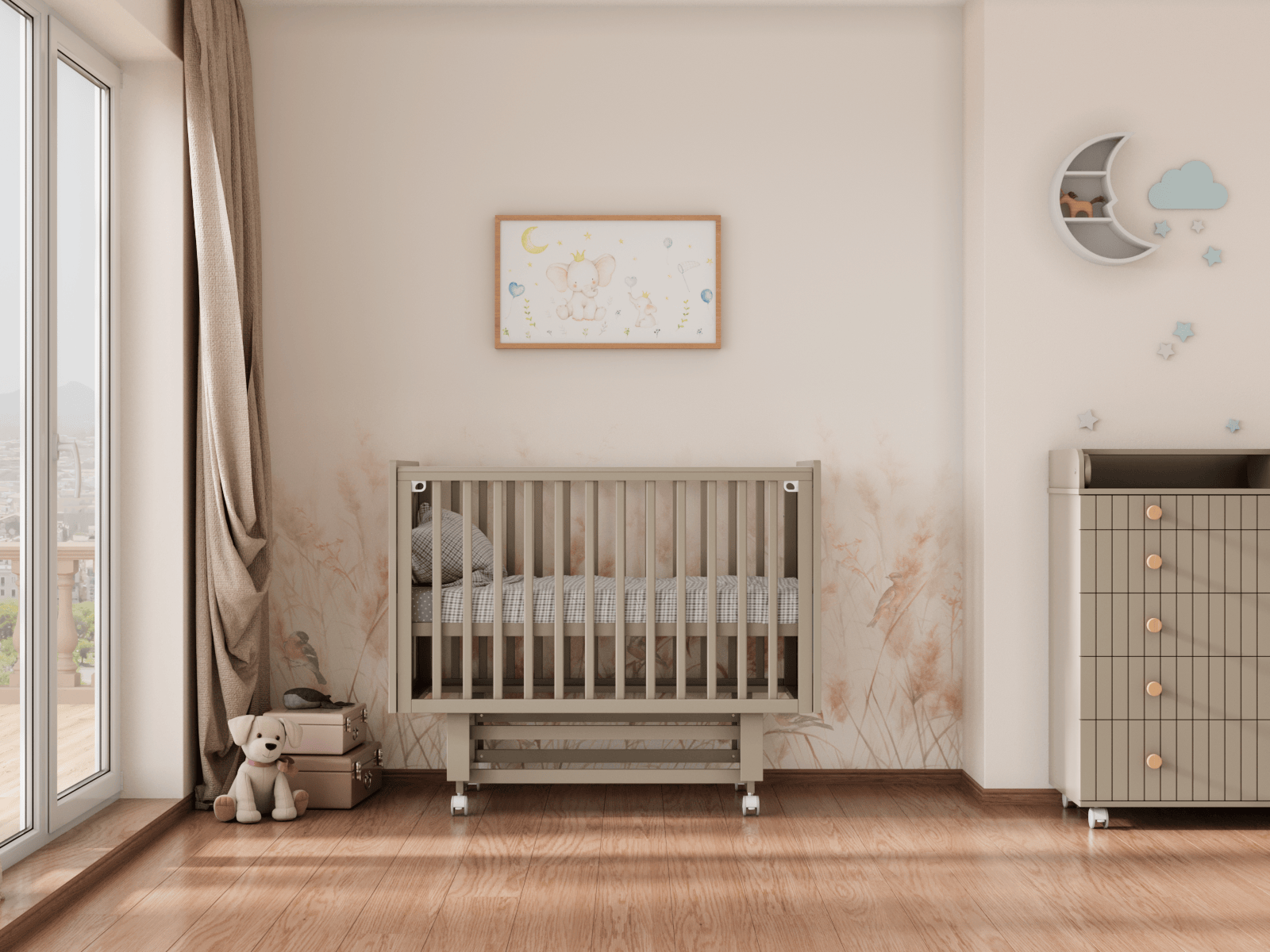 Кровать Incanto Charm продольный маятник цвет капучино