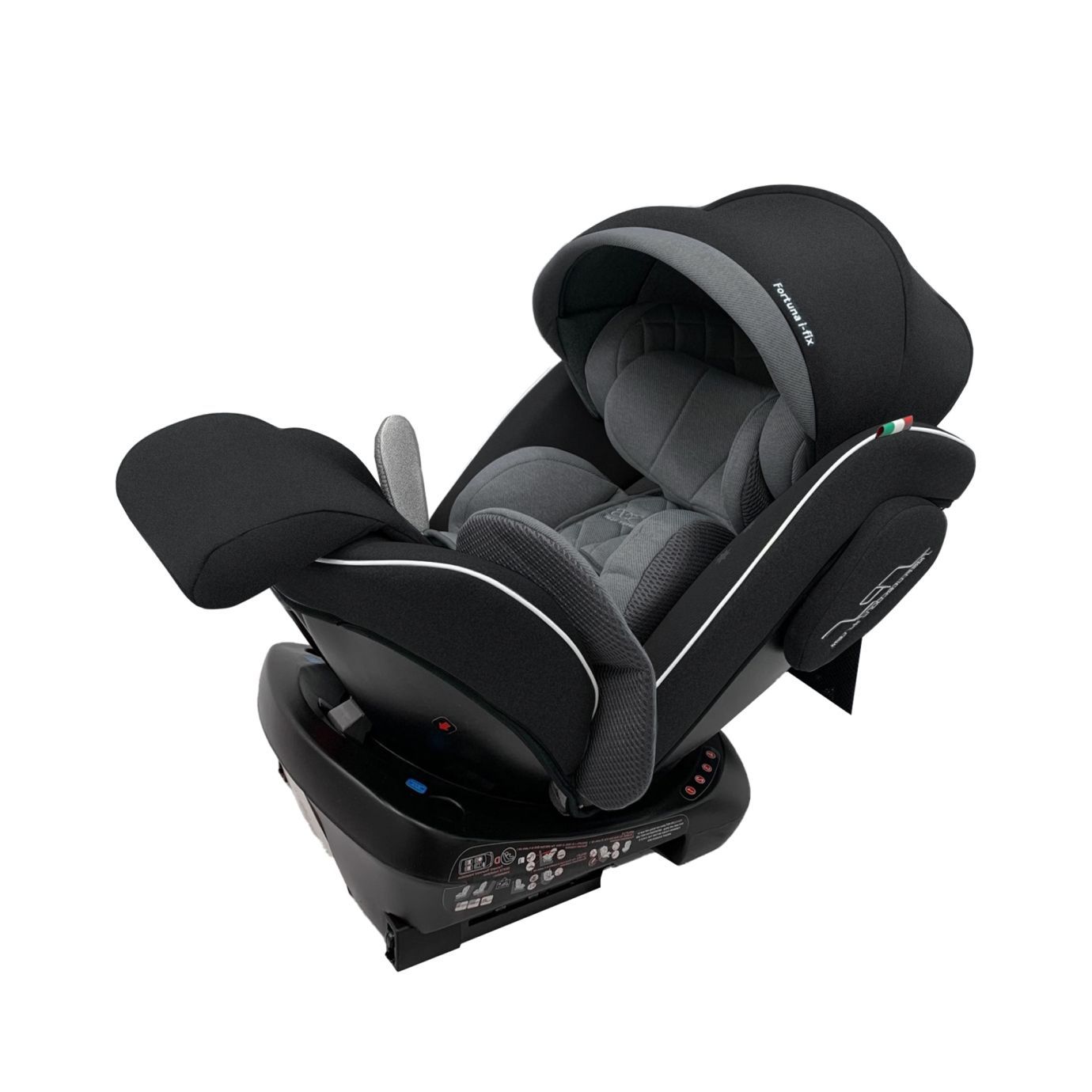 Автокресло группа 0123 (0-36) Fortuna 360 SPS Isofix Grey/Black