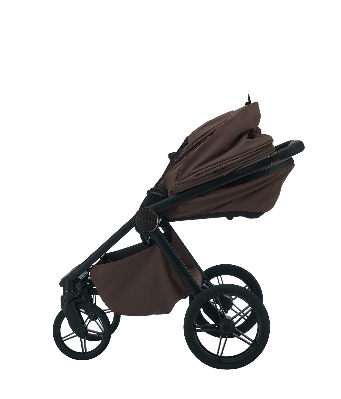 Коляска 2в1 Peppy Monaco Plus Brownie (рама черная)