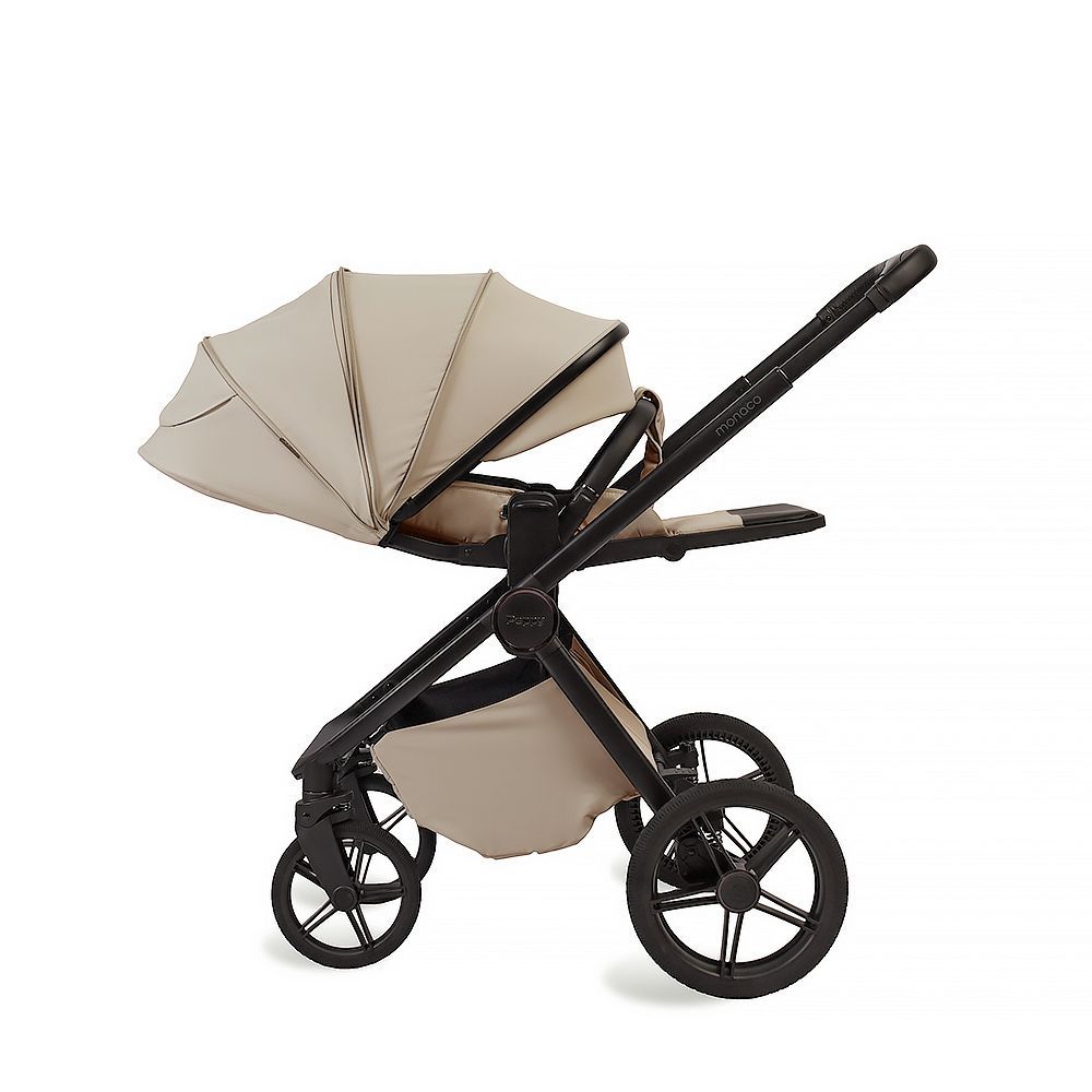 Коляска 2в1 Peppy Monaco Plus Sandstone (рама черная)