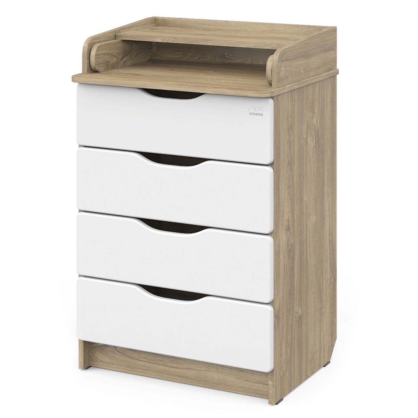 Комод Bravo Дуб канзас/Белый