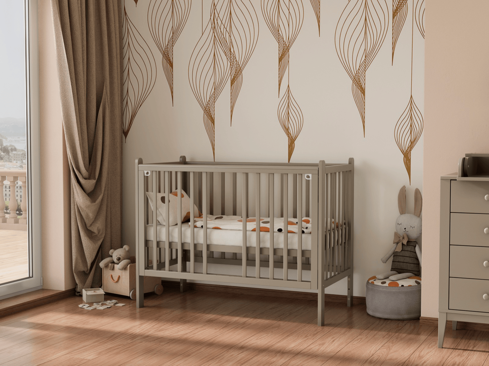 Кроватка Lunna Lika капучино