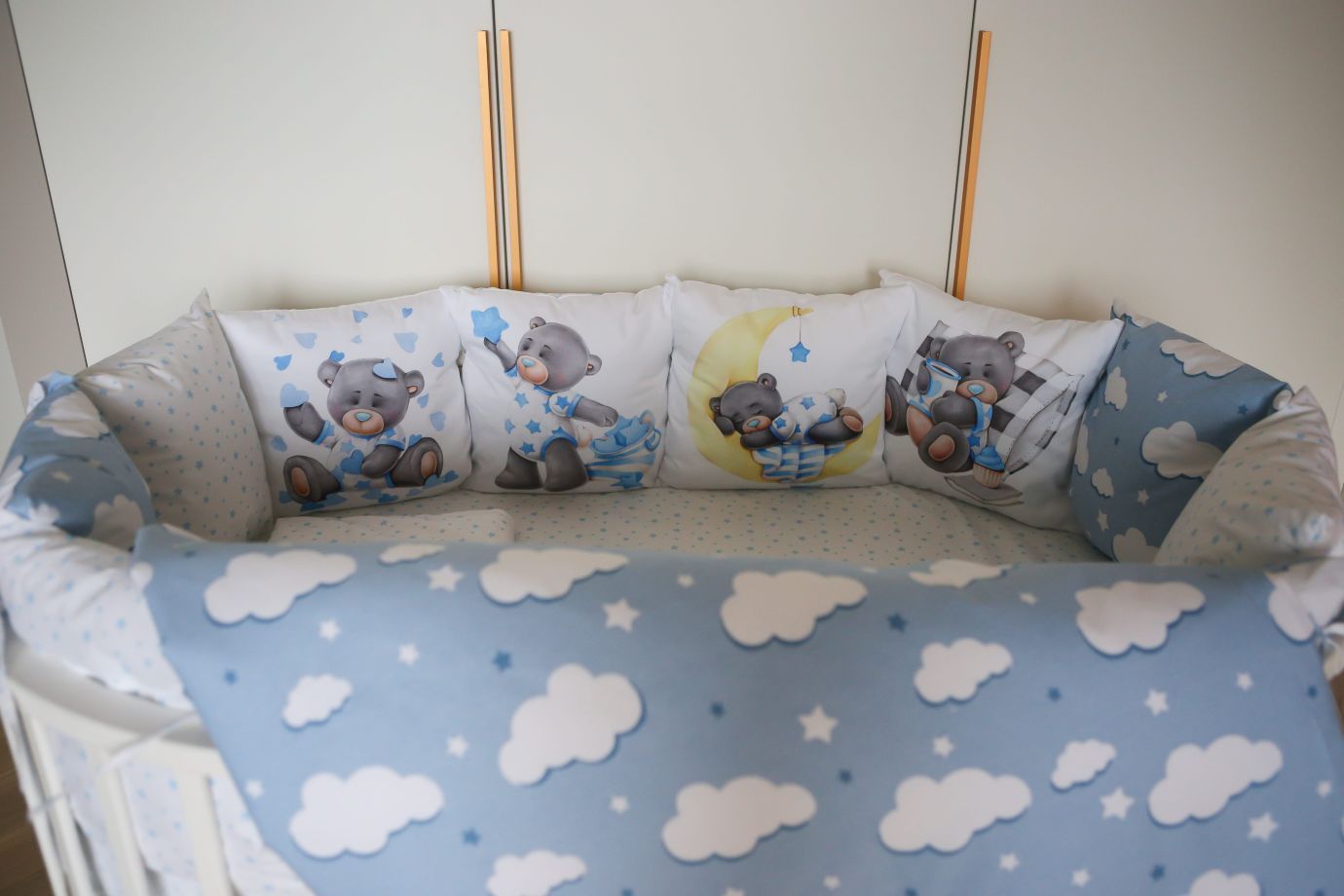 Комплект 17 предметов "малыш на луне голубой"