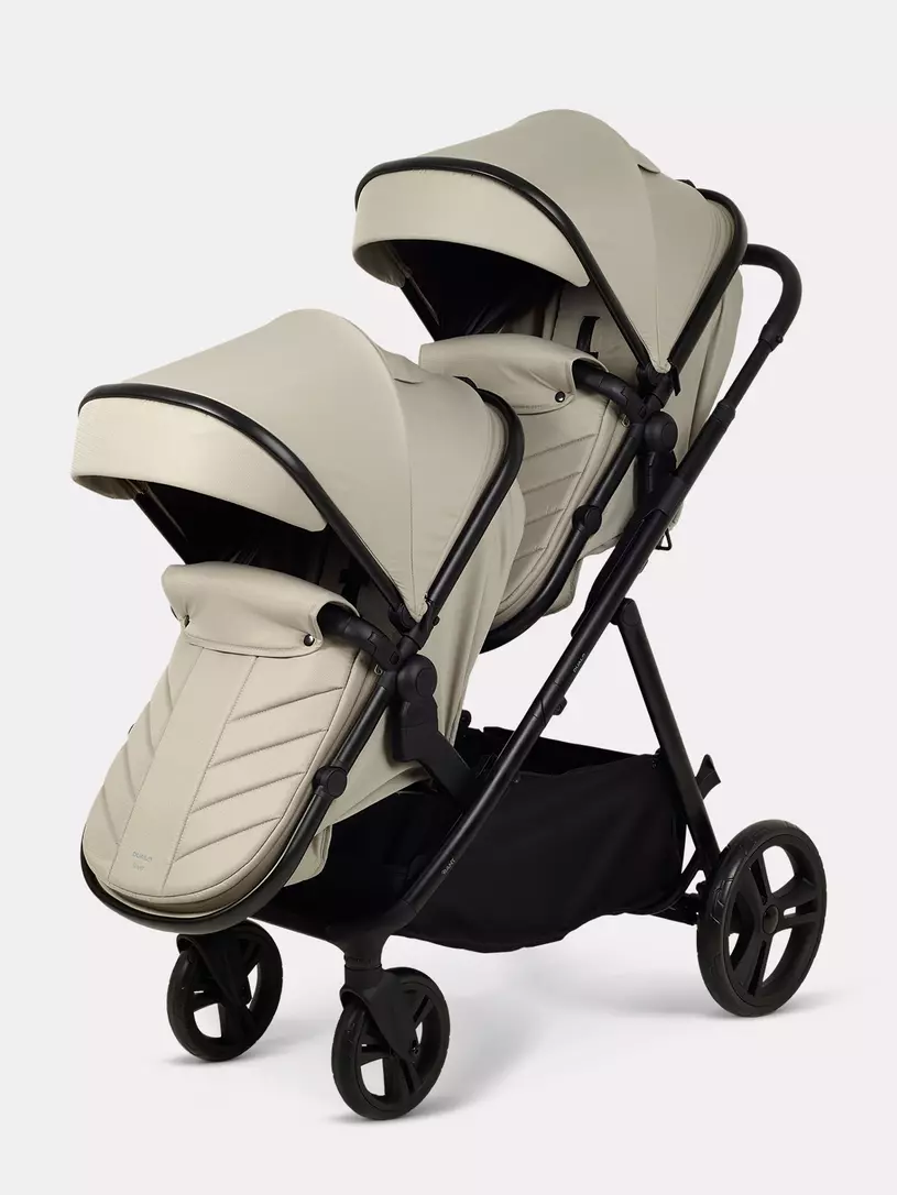 Коляска-трансформер для двойни и погодок Rant Dualo BEIGE