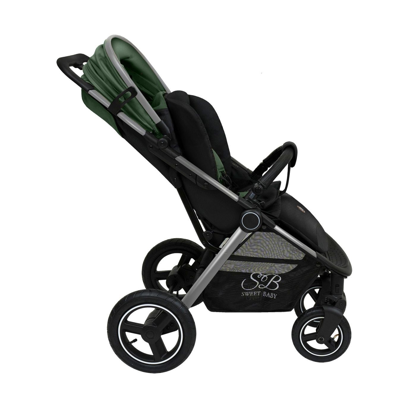 Прогулочная коляска Suburban Compatto Silver Green (Air)