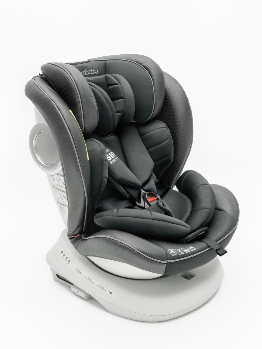 Автокресло детское CHAMPION, Isofix класс D, группа 0+/1/2/3 графит