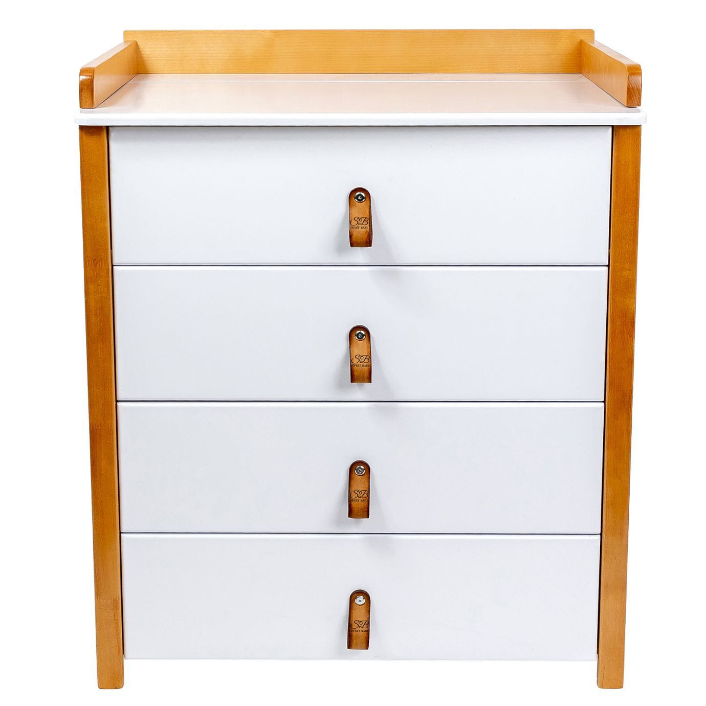 Пеленальный комод Massimo Белый/Натуральный