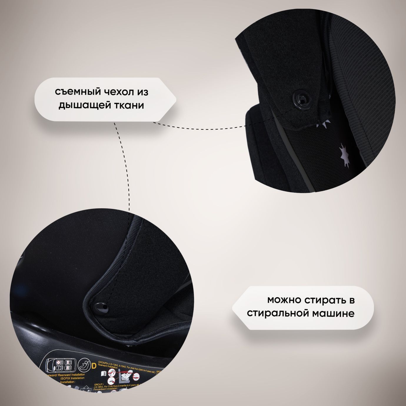 Автокресло группа 0123 (0-36) Fortuna 360 SPS Isofix Grey/Black