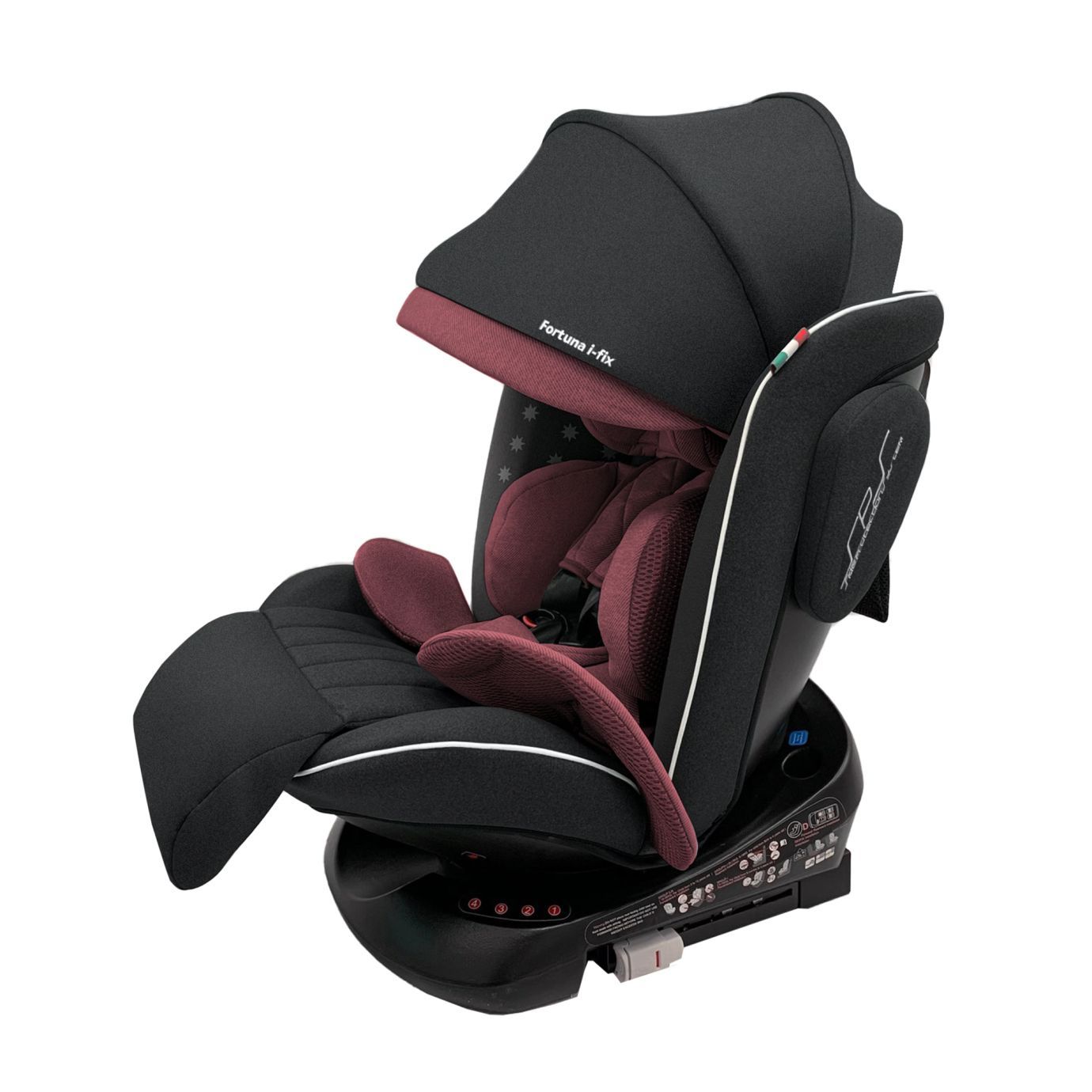 Автокресло группа 0123 (0-36) Fortuna 360 SPS Isofix Wine/Black