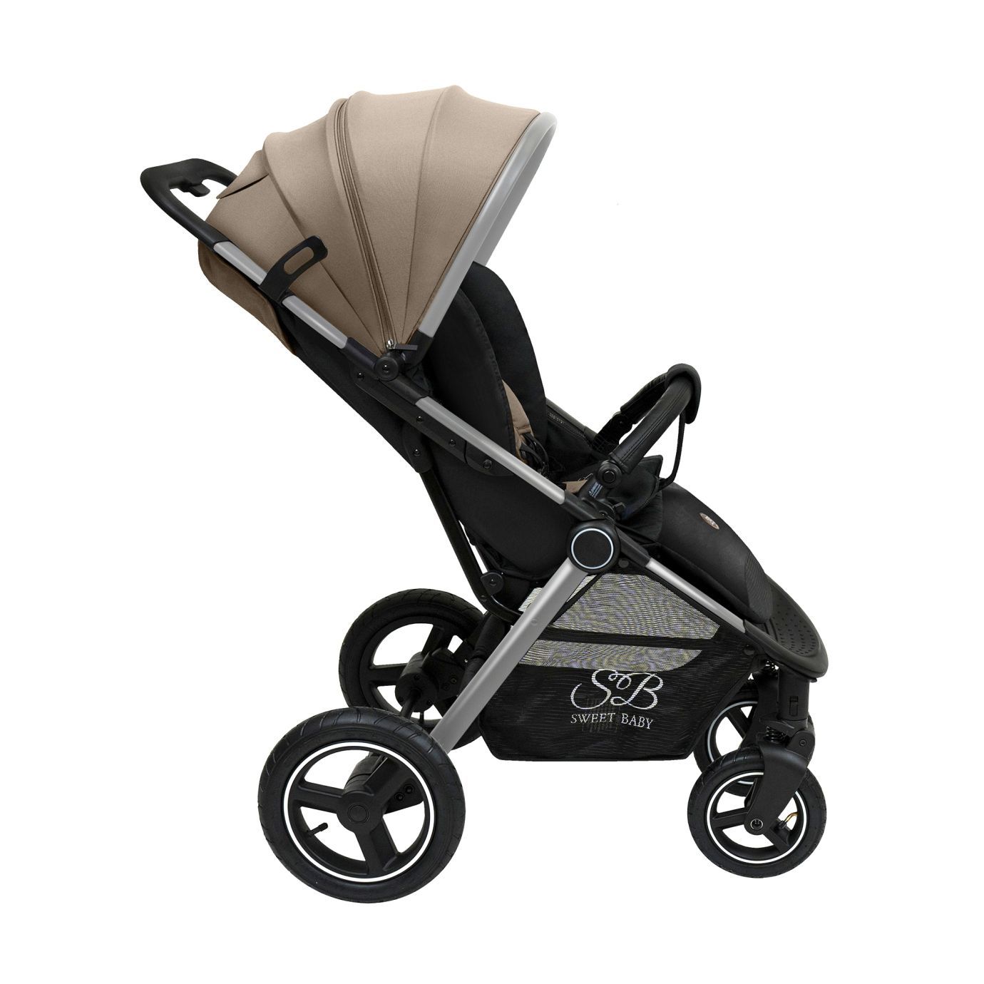 Прогулочная коляска Suburban Compatto Silver Beige (Air)