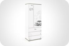 Шкаф Q-bix 33 МЕРСЕДЕС белый