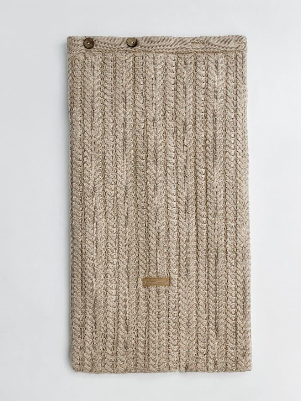 Конверт вязаный утепленный на выписку, 75 см.