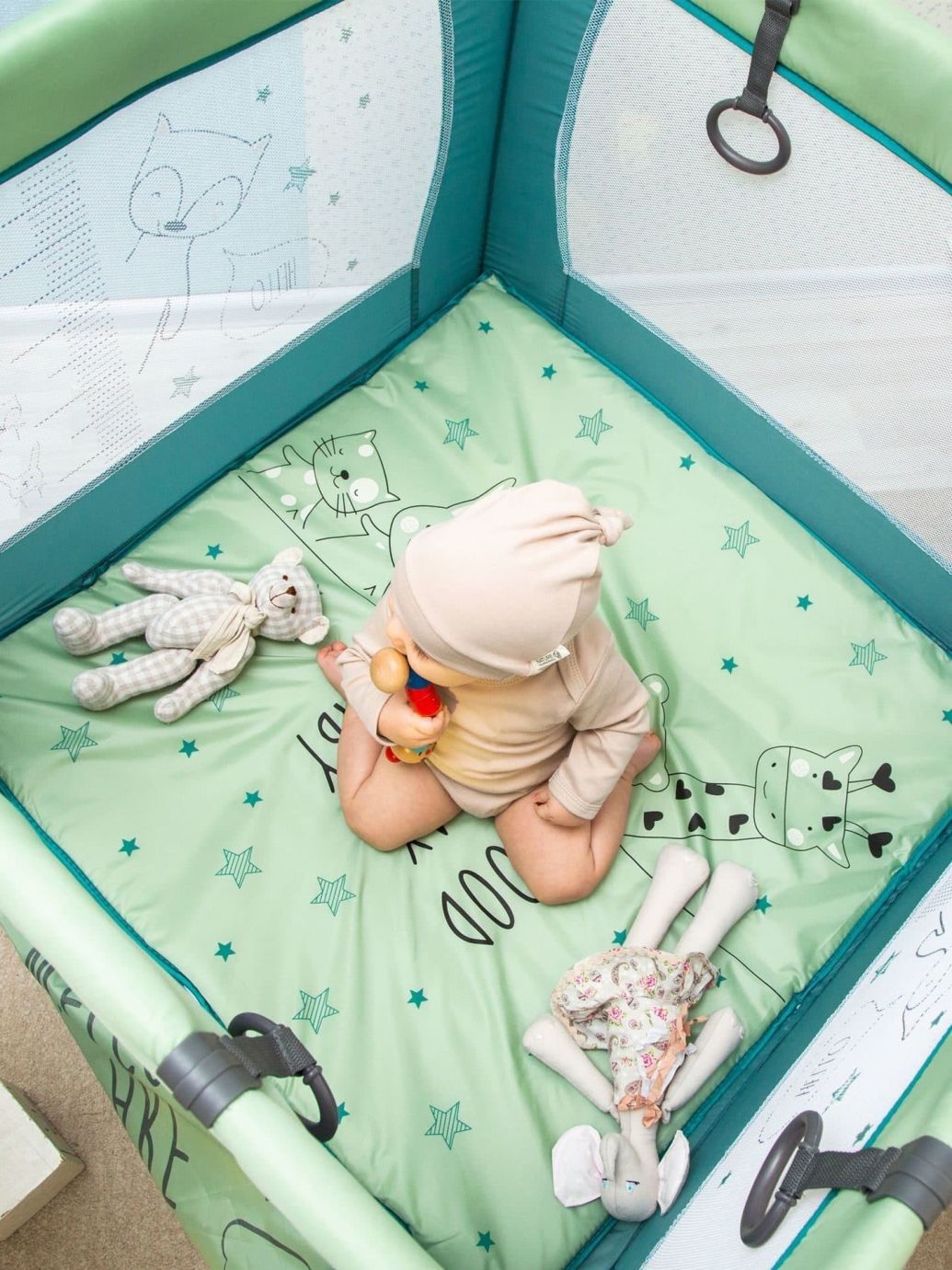 Манеж WALKY (Good Day Fox) квадратный, оливковый