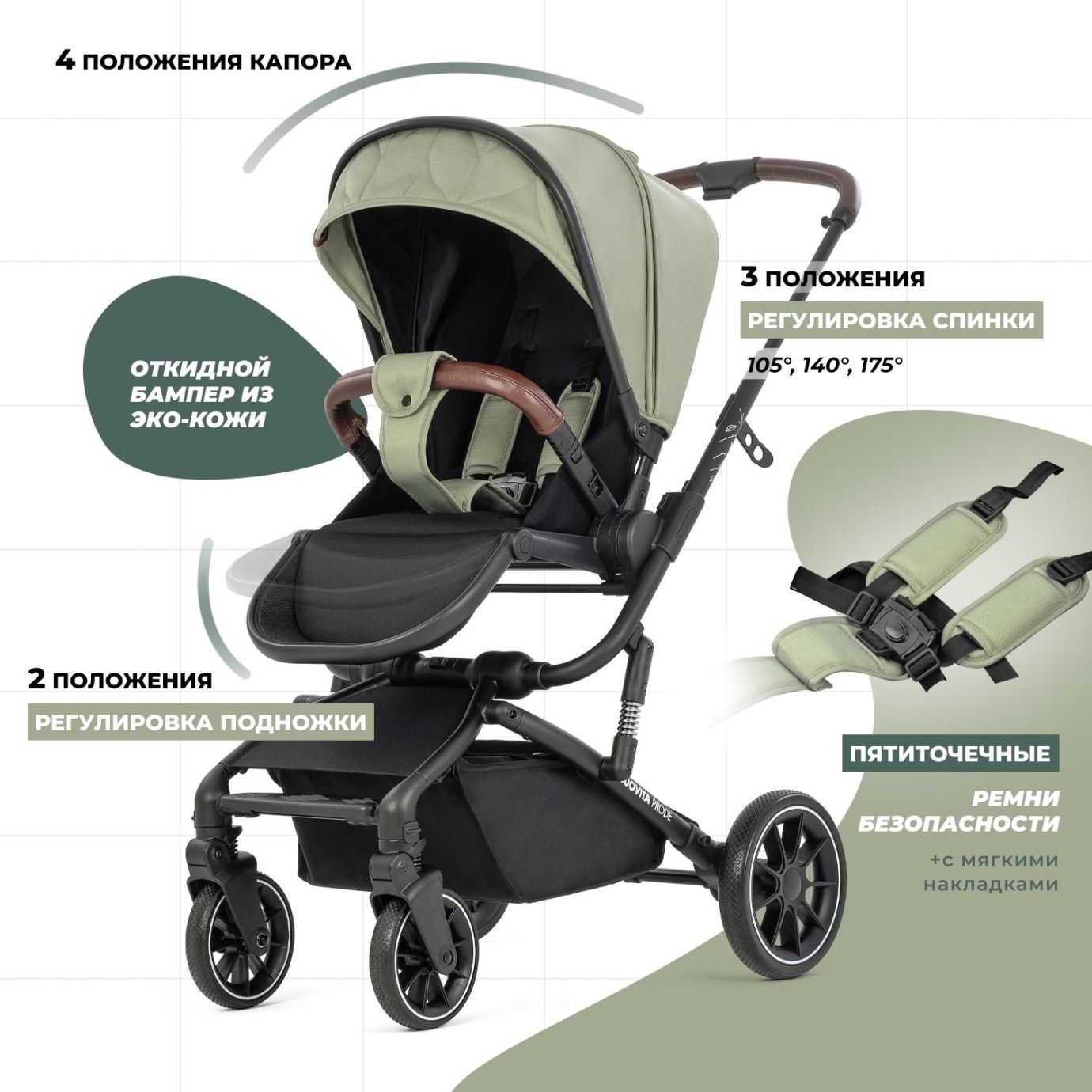 Детская коляска 2 В 1 NUOVITA PRODE