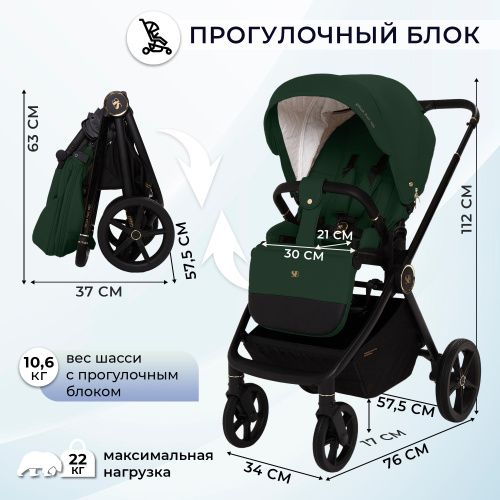 Коляска Sweet Baby Stella Plus Neo Green