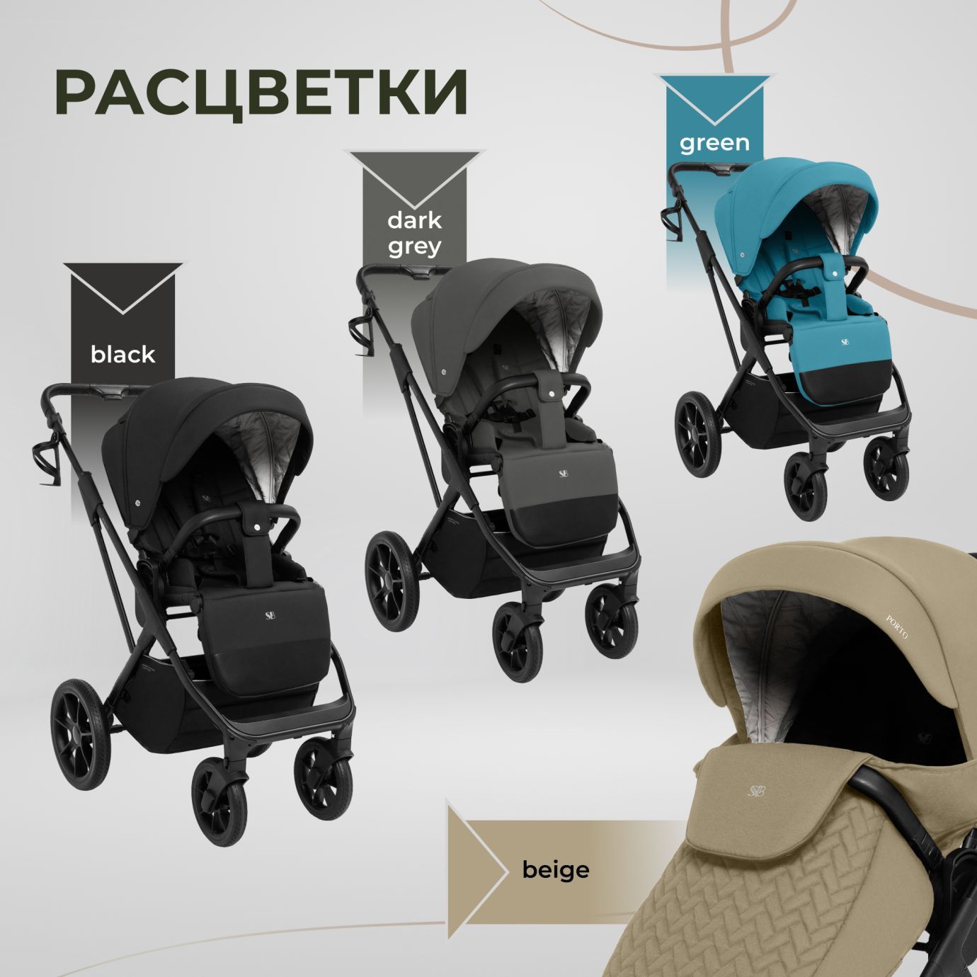Коляска Sweet Baby Porto Green