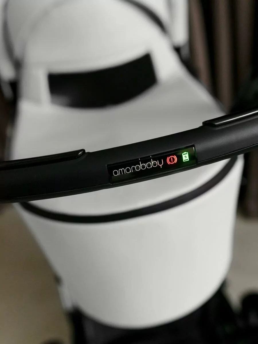 Коляска детская из экокожи 2 в 1 TUTUM белая